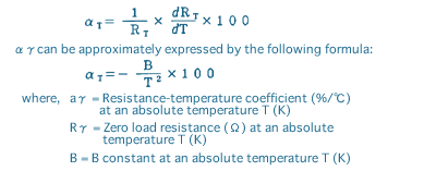 Zero load resistance-temp. coefficient/dissipation constant
