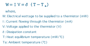 Zero load resistance-temp. coefficient/dissipation constant